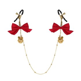 Ring Bell Bow Nipple Chain Clamp