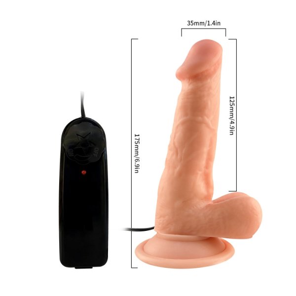 (image for) 6.9" Vibrating Realistic Dildo