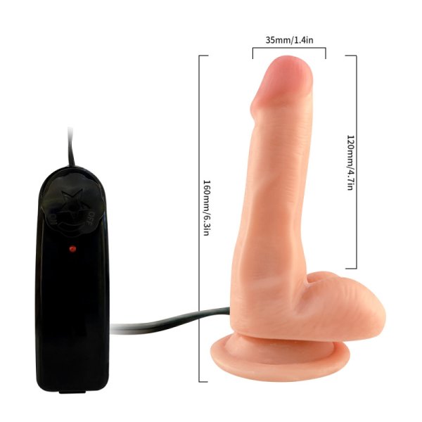 (image for) 6.3" Vibrating Realistic Dildo