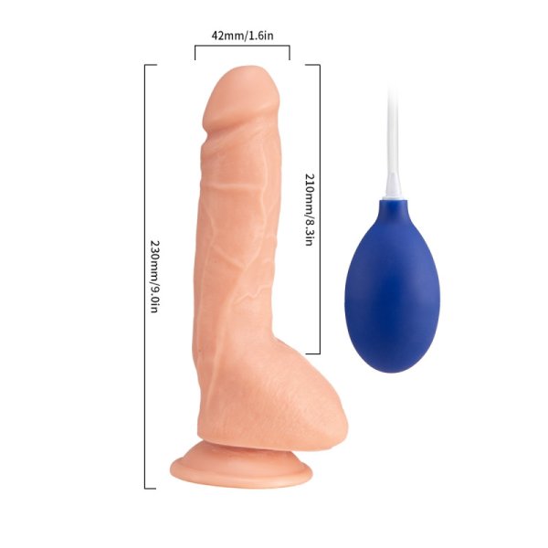 (image for) 9" Realistic Ejaculating Dildo