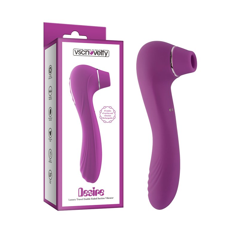 (image for) Pleasure Luxury Travel Double Ended Suction Vibrator