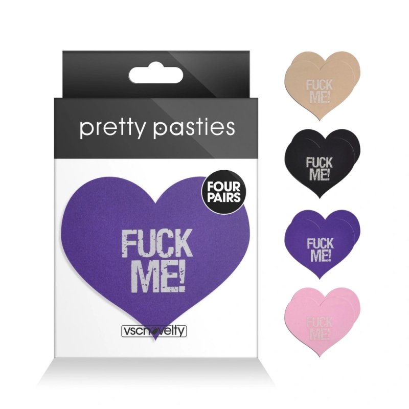 (image for) Hearts-Fuck Me-Assorted ( Vanilla,Purple,Black, Pink) -4 Pair