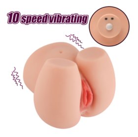 Vibrating Vagina Ass Torso Masturbator