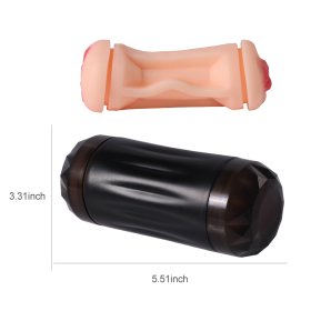 Mouth&Vagina Double End Male Manual Masturbation Cup