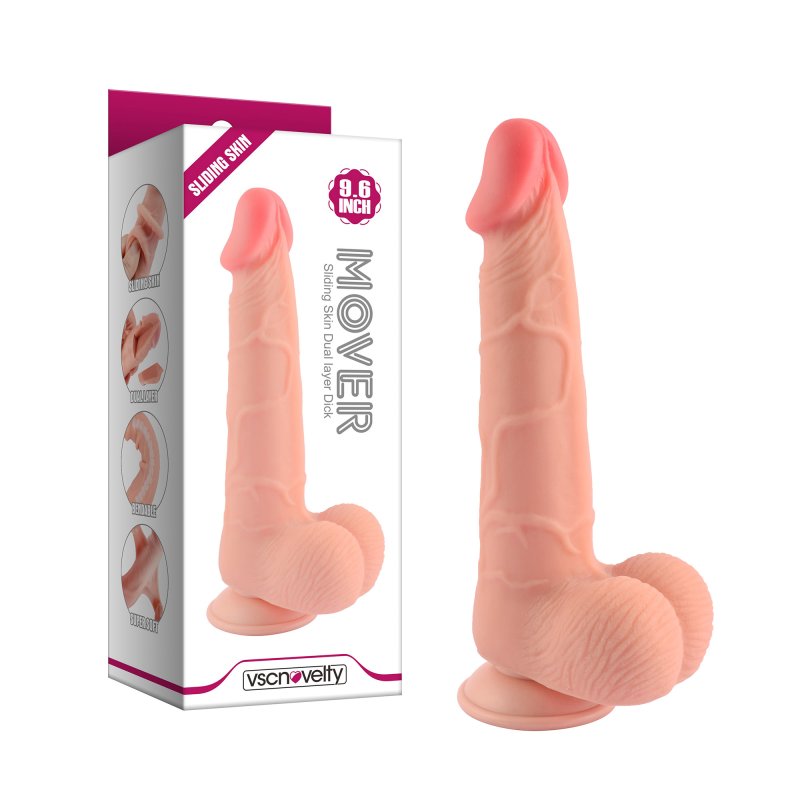 (image for) 9.65\" Sliding Skin Dual layer Dick