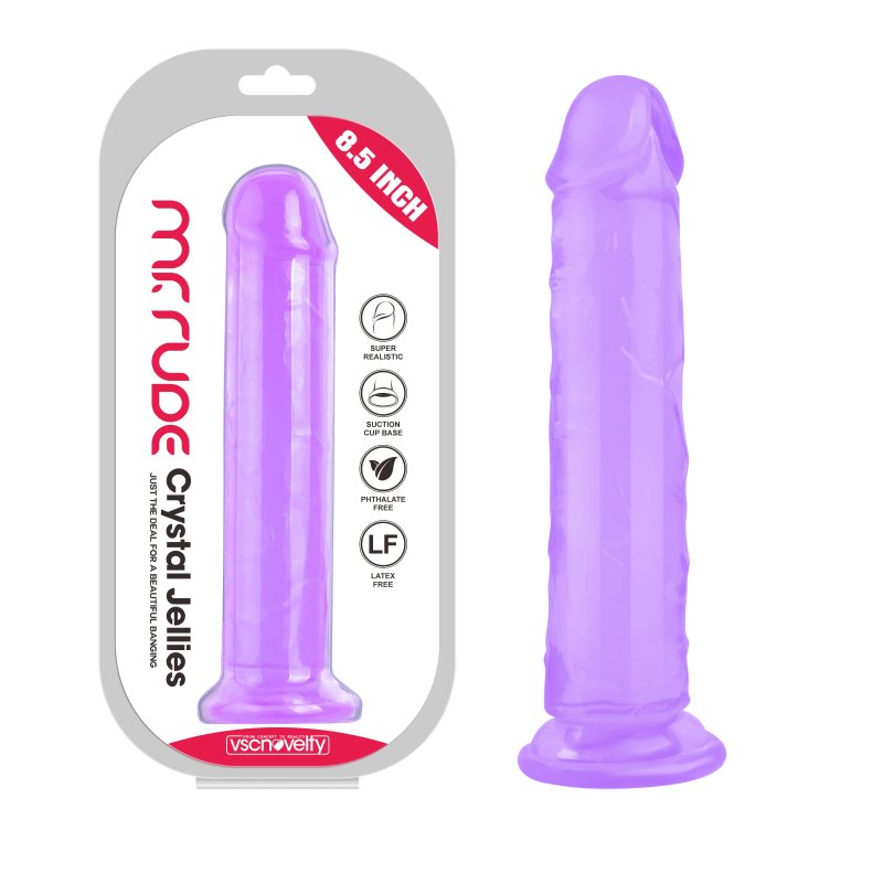 (image for) 8.5 \" Mr. Rude -Crystal Jellies Realistic Dildo