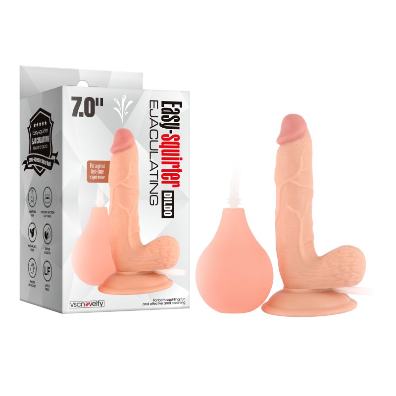 (image for) 7” Easy-Squirter Ejaculating Realistic Dildo
