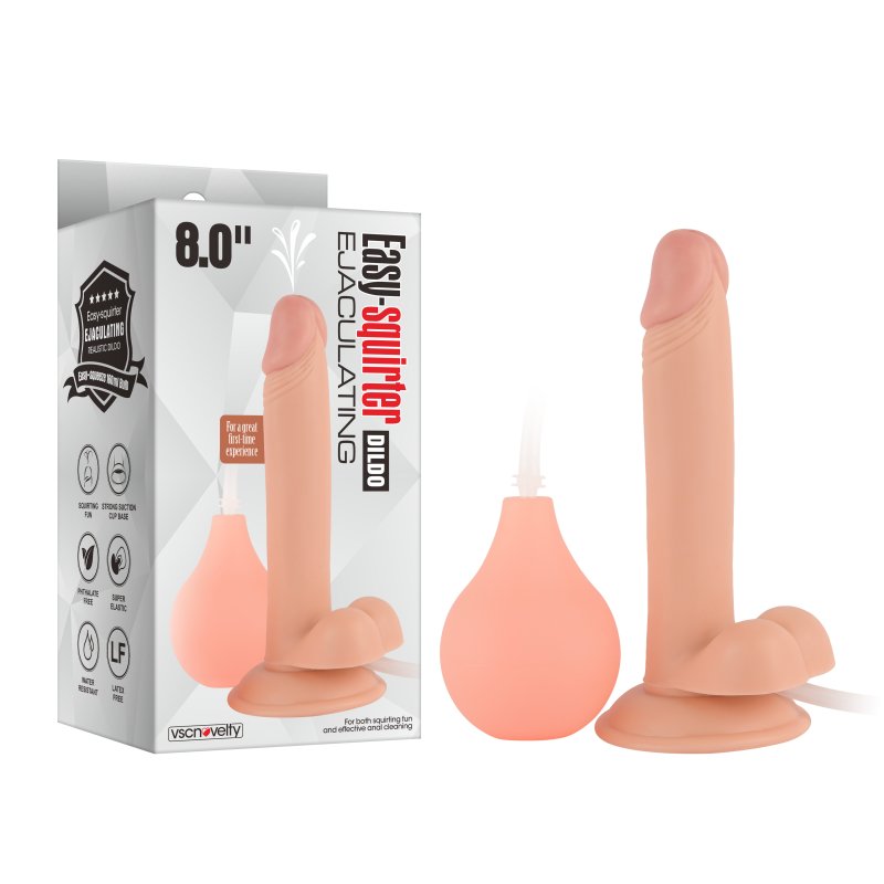 (image for) 8” Easy-Squirter Ejaculating Realistic Dildo
