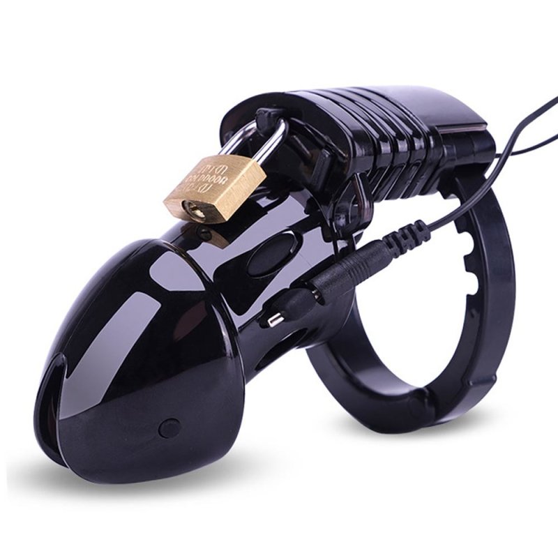 (image for) Electro Lockdown Estim Male Chastity Cage - Black