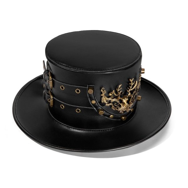 (image for) Men's Steampunk Metal Elk Hat