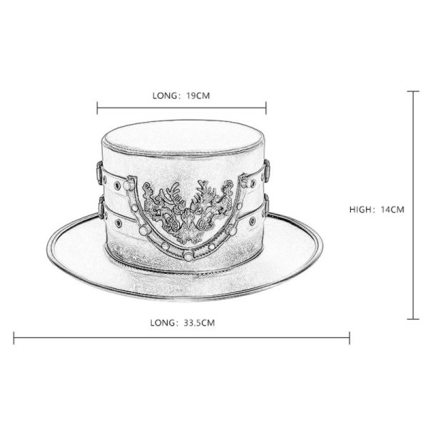 (image for) Men's Steampunk Metal Elk Hat