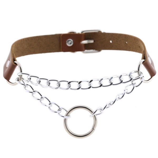 (image for) Silver O Ring Chain Neck Necklace