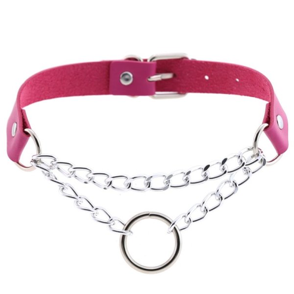 (image for) Silver O Ring Chain Neck Necklace