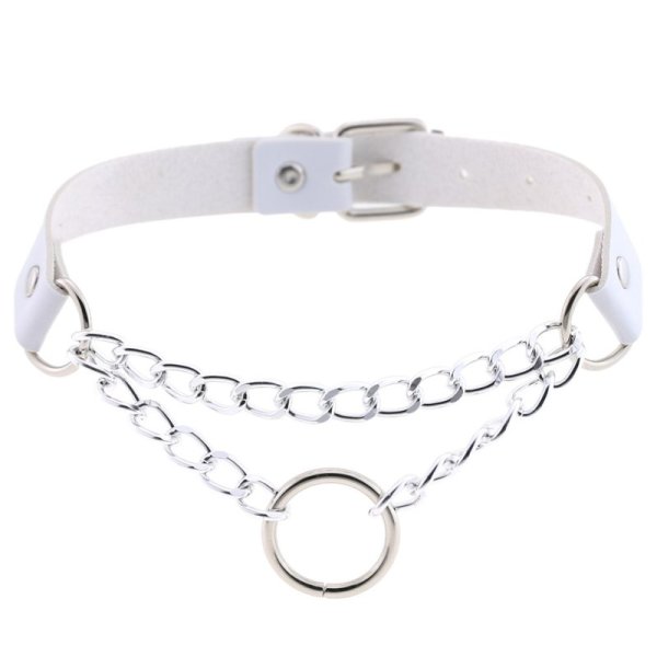 (image for) Silver O Ring Chain Neck Necklace