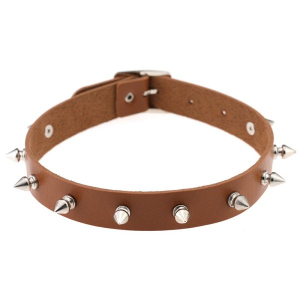 (image for) Punk Spiked Studded Leather Collar