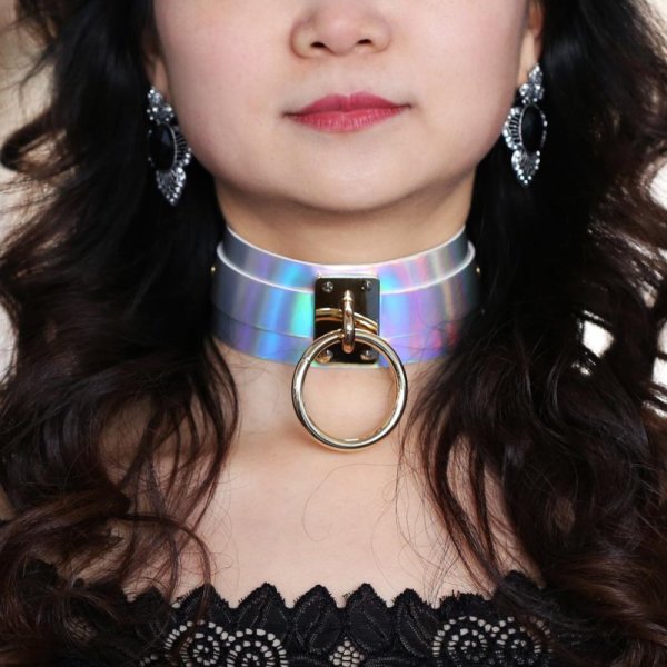 (image for) Laser Silver O Ring Collar