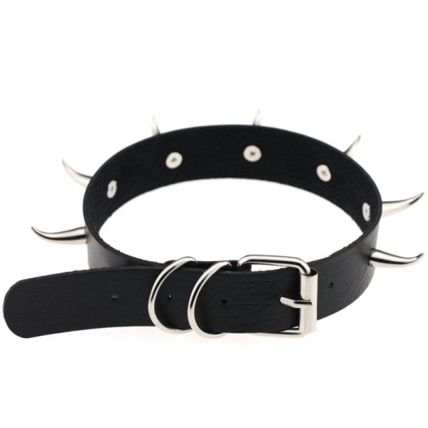 (image for) Spiked Rivet Leather Collar