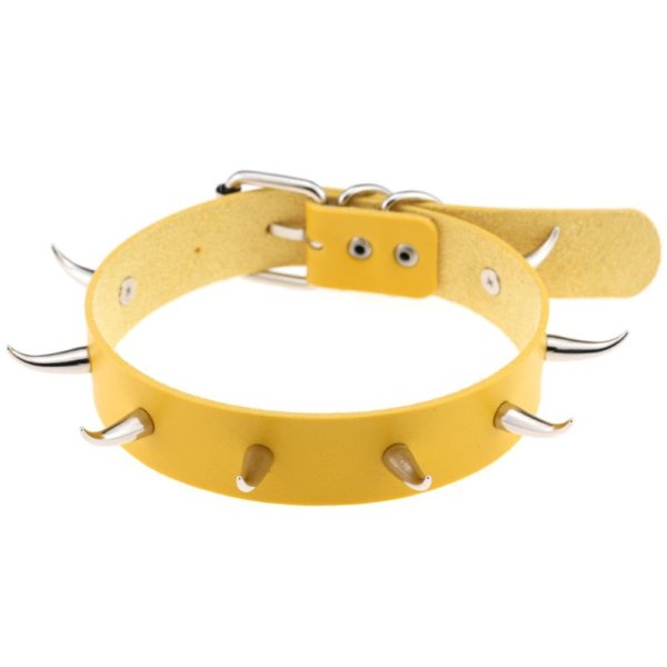 (image for) Spiked Rivet Leather Collar