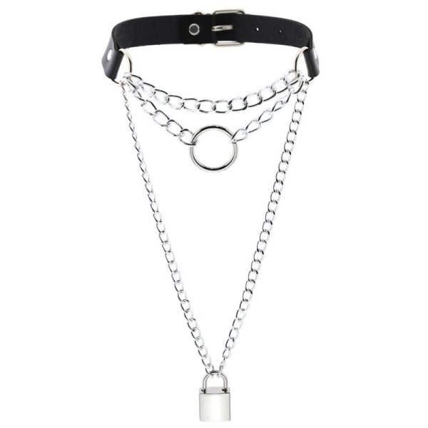 (image for) Chain Lock Pendant Ring Collar