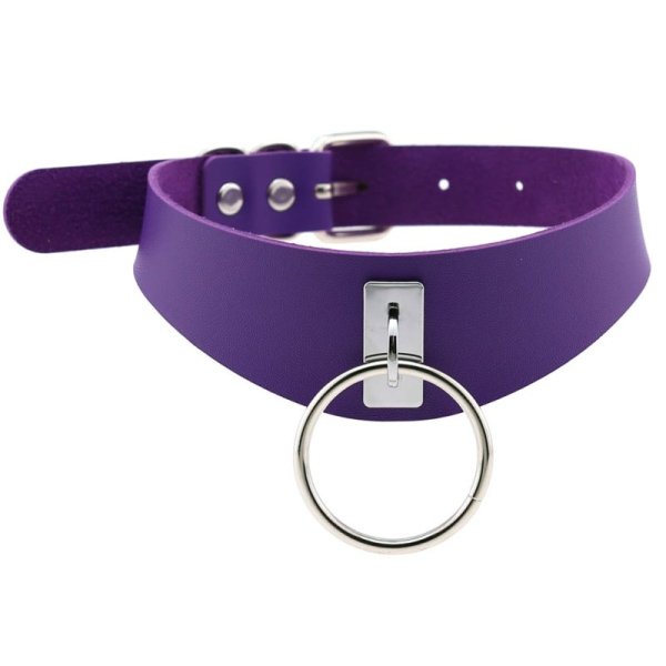 (image for) O-ring Trendy PU Leather Neck Collar