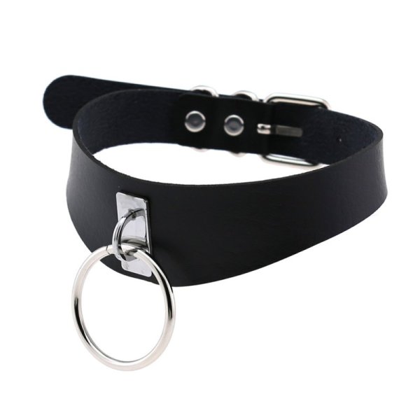 (image for) O-ring Trendy PU Leather Neck Collar