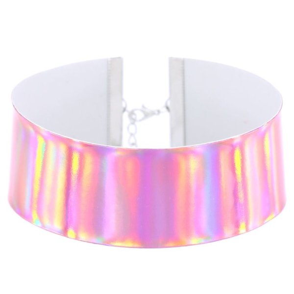 (image for) Flocked Webbing Wide Choker - Laser