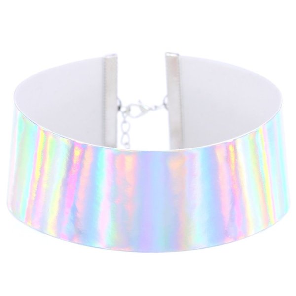 (image for) Flocked Webbing Wide Choker - Laser