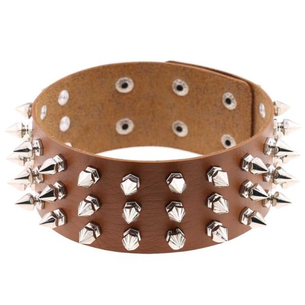 (image for) Three Row Tapered Studded Collar