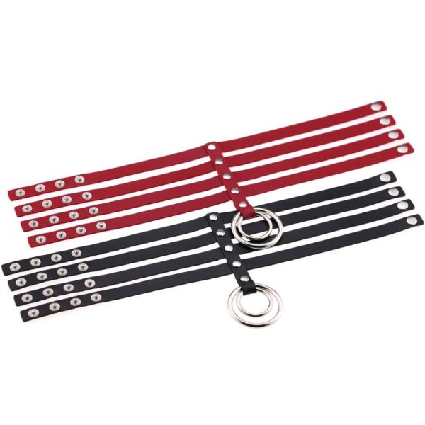 (image for) 4 Row Leather Neck Collar