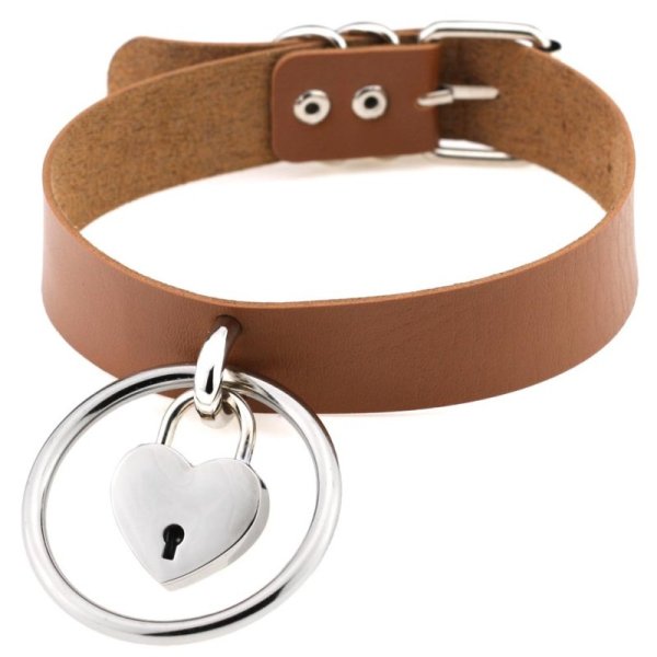 (image for) Large Ring Leather Necklace