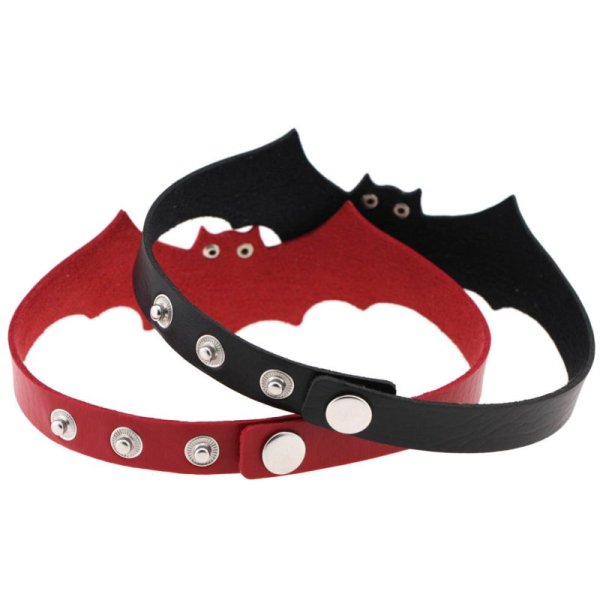 (image for) Little Devil PU Leather Bat Wing Collar