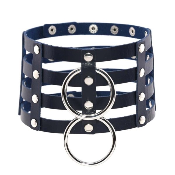 (image for) Four Rows Leather Bondage Collar