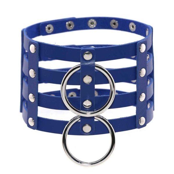 (image for) Four Rows Leather Bondage Collar