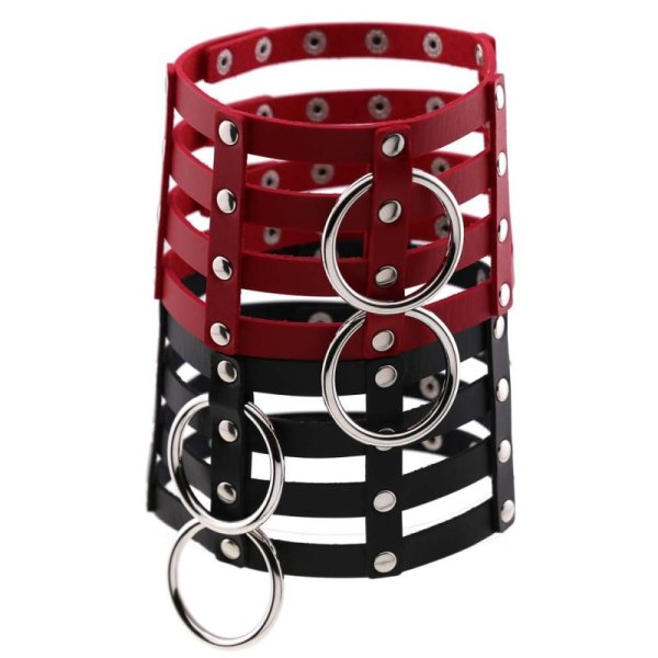 (image for) Four Rows Leather Bondage Collar