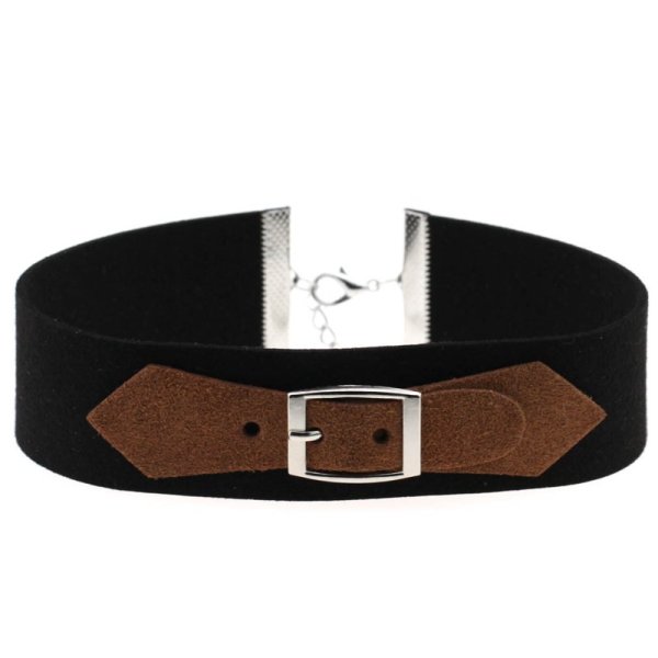 (image for) Velvet Necklace with Metal Buckle