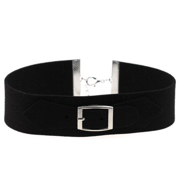(image for) Velvet Necklace with Metal Buckle