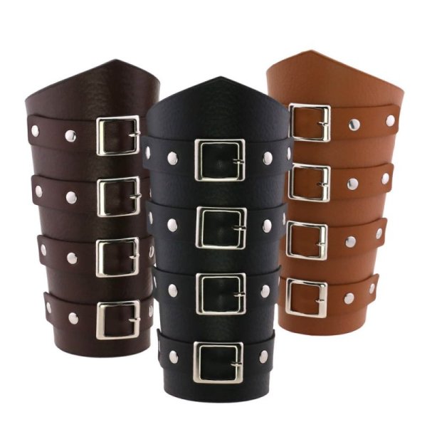 (image for) Leather Waxed Cycling Belt Buckle Bracers