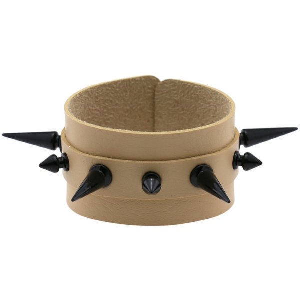 (image for) Tapered Stud Double Leather Bracelet