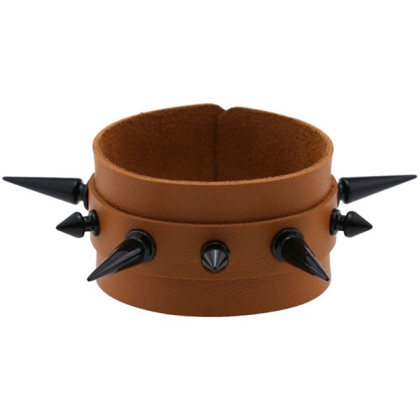 (image for) Tapered Stud Double Leather Bracelet