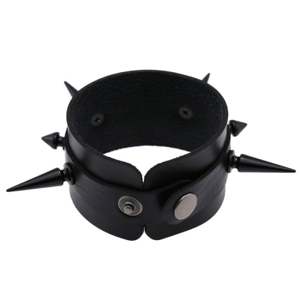 (image for) Tapered Stud Double Leather Bracelet