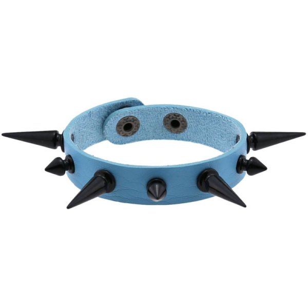 (image for) One Row Studded PU Leather Bracelet