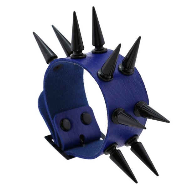 (image for) Two Row Studded PU Leather Bracelet