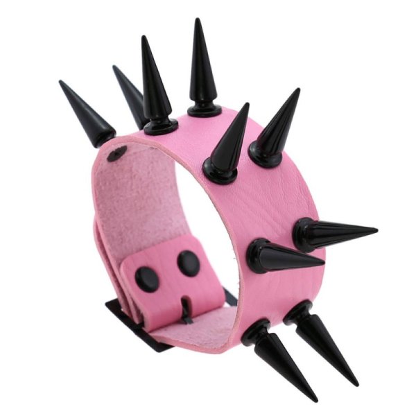 (image for) Two Row Studded PU Leather Bracelet