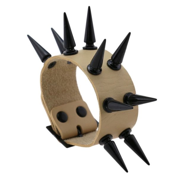 (image for) Two Row Studded PU Leather Bracelet