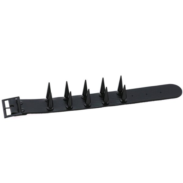 (image for) Two Row Studded PU Leather Bracelet