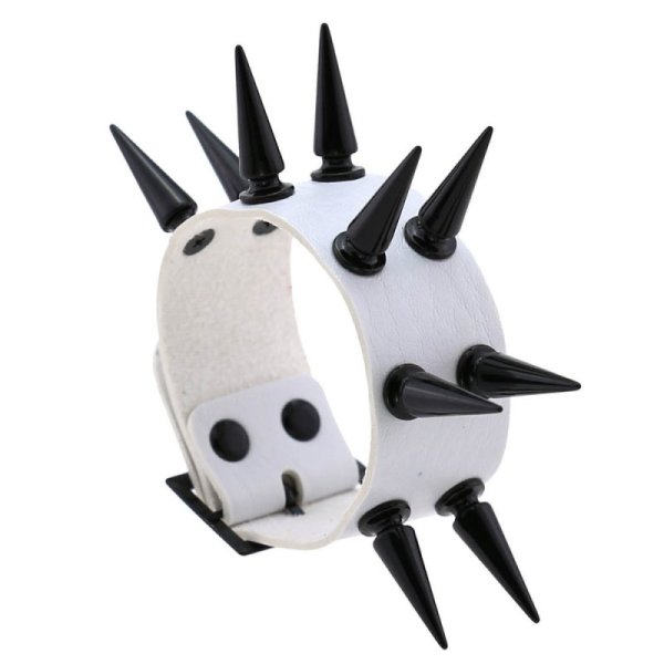 (image for) Two Row Studded PU Leather Bracelet