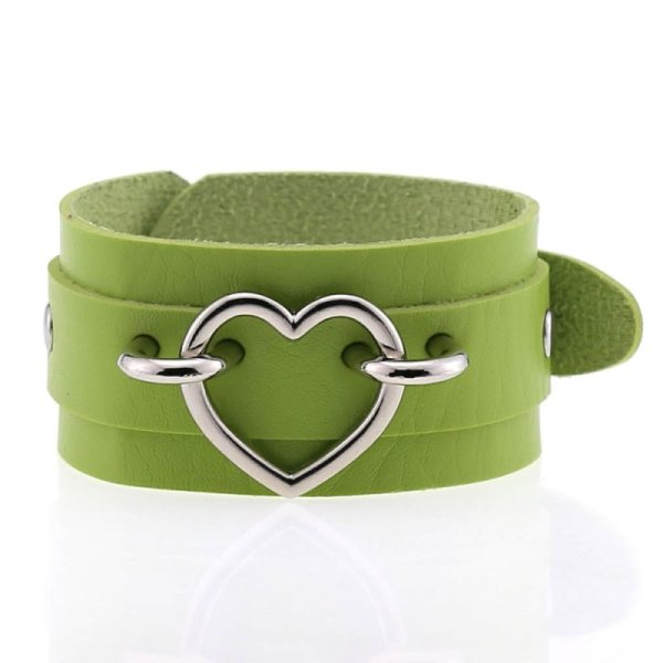 (image for) Punk PU leather Love Ring - Silver