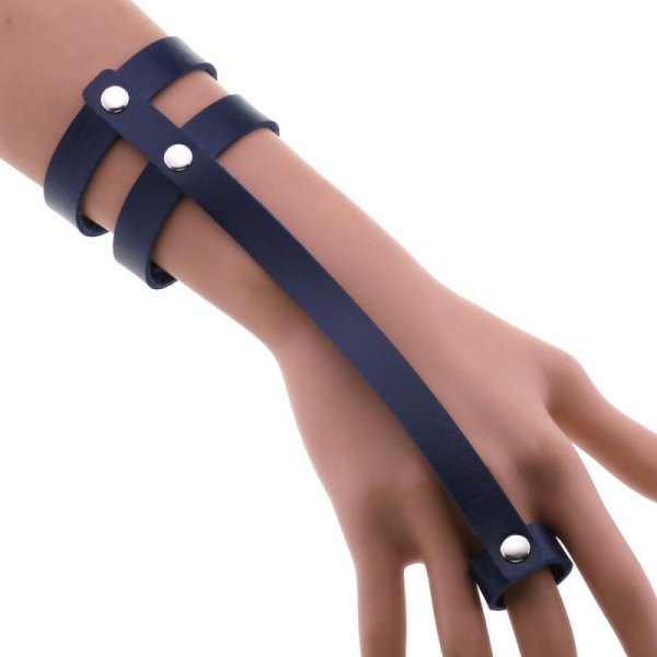 (image for) PU Leather Ring Wrist Bracelet