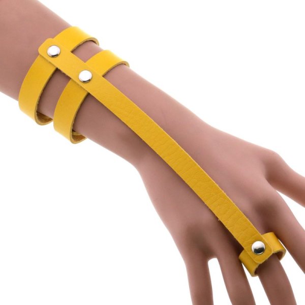 (image for) PU Leather Ring Wrist Bracelet