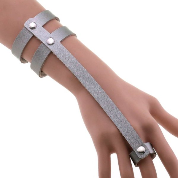 (image for) PU Leather Ring Wrist Bracelet